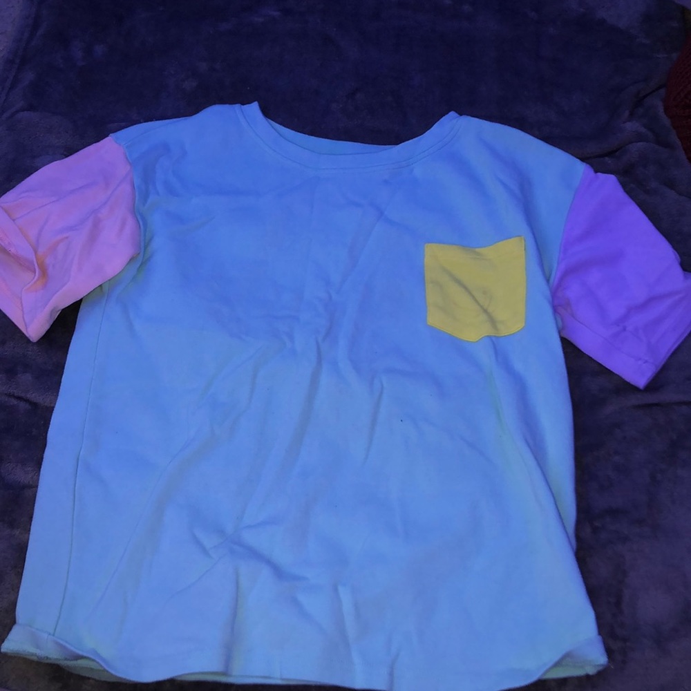 SHEIN Multi-Color Pastel T-Shirt